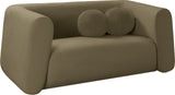 Abbington Olive Boucle Fabric Loveseat 113Olive-L Meridian Furniture