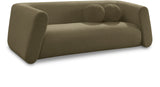 Abbington Olive Boucle Fabric Sofa 113Olive-S Meridian Furniture