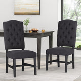 Christopher Knight Home® - Noble House - Hyvonen Contemporary Fabric Tufted Dining Chairs - Set Of 2