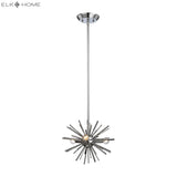 Starburst 12'' Wide 3-Light Mini Pendant - Polished Chrome 1140-026 Elk Home