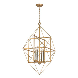 Connexions 16'' Wide 4-Light Chandelier - Gold Leaf 1141-005 Elk Home