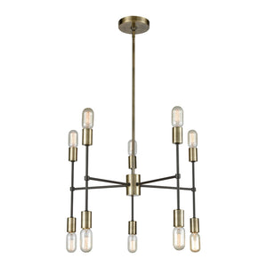 Up Down Century 24'' Wide 10-Light Chandelier - Antique Brass 1141-027 Elk Home