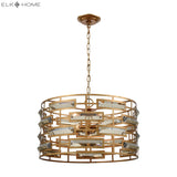 Metro 22'' Wide 5-Light Chandelier - Gold Leaf 1141-031 Elk Home