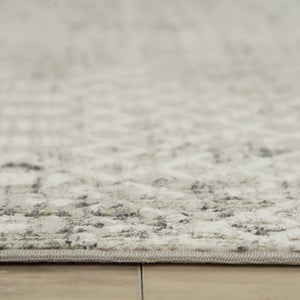 Alora Decor Graystone Plush Geometric Rug Power-Loomed Polyester — Durable Low-Pile Neutral Beige Accent Rug 6'7" x 9'6" 11411410200556796
