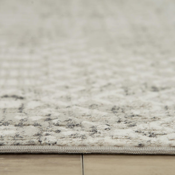 Alora Decor Graystone Plush Geometric Rug Power-Loomed Polyester — Durable Low-Pile Neutral Beige Accent Rug 6'7" x 9'6" 11411410200556796