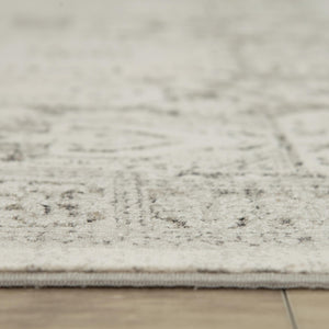 Alora Decor Graystone Ivory And Gray Persian-Inspired Area Rug, Power-Loomed Polyester Cut Pile For Durability And Comfort 6'7" x 9'6" 11411410300306796