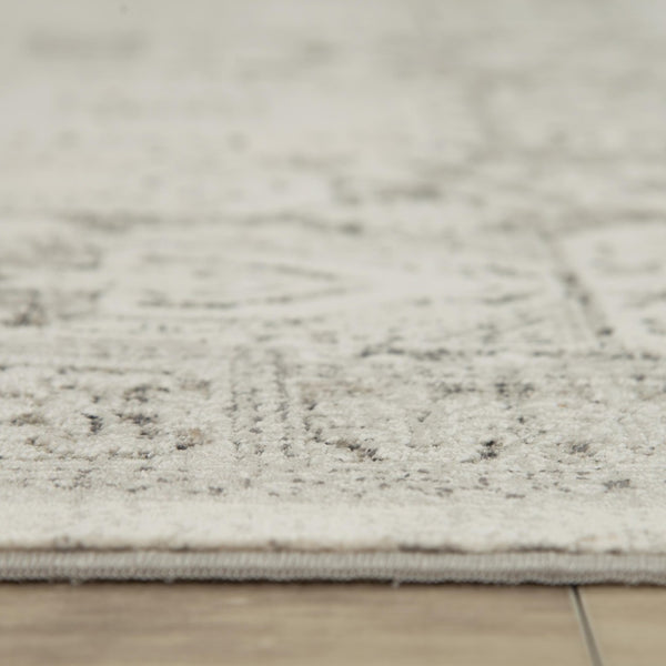 Alora Decor Graystone Ivory And Gray Persian-Inspired Area Rug, Power-Loomed Polyester Cut Pile For Durability And Comfort 6'7" x 9'6" 11411410300306796