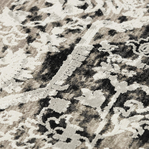 Alora Decor Graystone Transitional Medallion Rug In Neutral Tones — Power‑Loomed Polyester, Soft Short Pile 6'7" x 9'6" 11411410500556796