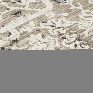 Alora Decor Graystone Transitional Medallion Rug In Neutral Tones — Power‑Loomed Polyester, Soft Short Pile 6'7" x 9'6" 11411410500556796