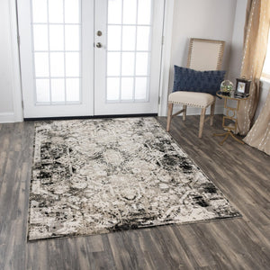 Alora Decor Graystone Transitional Medallion Rug In Neutral Tones — Power‑Loomed Polyester, Soft Short Pile 6'7" x 9'6" 11411410500556796