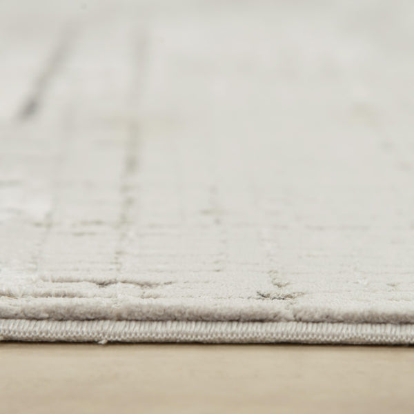 Alora Decor Graystone Abstract Transitional Area Rug In Neutral Ivory Gray Black — Plush Polyester, Durable 6'7" x 9'6" 11411410600376796