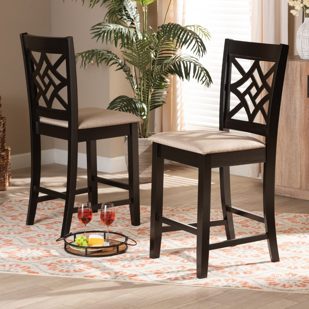 Baxton Studio Nicolette Counter Stool - Thumbnail 2