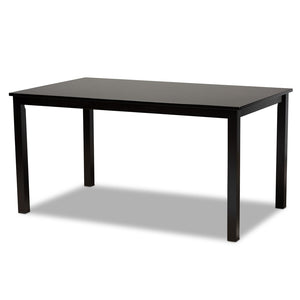 Baxton Studio Baxton Erion 7-Piece Dark Brown Dining Set - Modern Comfort with Stylish Scoop Seats & Table Erion-Dark Brown-7PC Dining Set