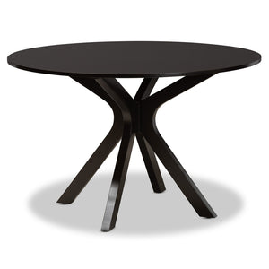 Baxton Studio Baxton Studio Zora 7-Piece Modern Dining Set - Dark Brown Wood, Ergonomic Chairs, Sleek Design Zora-Dark Brown-7PC Dining Set