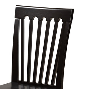 Baxton Studio Baxton Studio Zora 7-Piece Modern Dining Set - Dark Brown Wood, Ergonomic Chairs, Sleek Design Zora-Dark Brown-7PC Dining Set