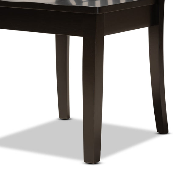 Baxton Studio Baxton Studio Zora 7-Piece Modern Dining Set - Dark Brown Wood, Ergonomic Chairs, Sleek Design Zora-Dark Brown-7PC Dining Set