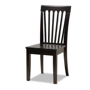 Baxton Studio Baxton Studio 5-Piece Modern Dining Set in Dark Brown Wood - Ergonomic Chairs & Stylish Table Erion-Dark Brown-5PC Dining Set
