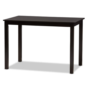 Baxton Studio Baxton Studio 5-Piece Modern Dining Set in Dark Brown Wood - Ergonomic Chairs & Stylish Table Erion-Dark Brown-5PC Dining Set