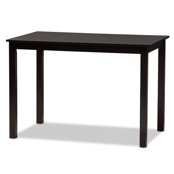 Baxton Studio Baxton Studio 5-Piece Modern Dining Set in Dark Brown Wood - Ergonomic Chairs & Stylish Table Erion-Dark Brown-5PC Dining Set