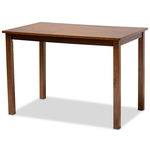 Baxton Studio Baxton Erion Modern 5-Piece Walnut Brown Dining Set with Stylish Chairs for Comfort & Elegance Erion-Walnut-5PC Dining Set