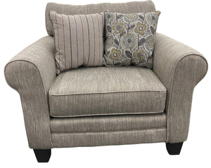Fusion Vandy Heather Accent Chair With Rolled Arms & Reversible Cushions – Perfect For Any Space! Greige Ws,100% Polyester 1142 Vandy Heather Chair 1/2