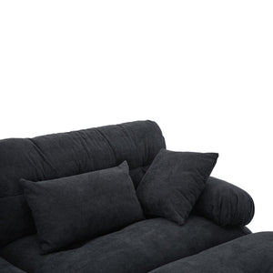 English Elm United We Win U-Shaped Modular Cloud Couch With 2 Ottomans & Bolster Pillows For Ultimate Comfort W1568S00196-GIGA