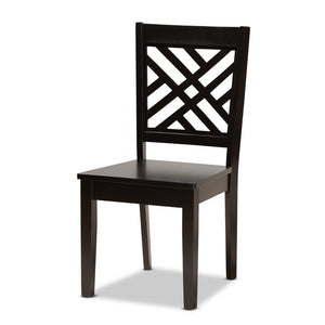 Baxton Studio Baxton Studio Ani 7-Piece Dining Set - Modern Dark Brown Wood Table & Chairs for Stylish Dining Spaces Ani-Dark Brown-7PC Dining Set