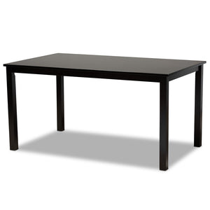 Baxton Studio Baxton Studio Ani 7-Piece Dining Set - Modern Dark Brown Wood Table & Chairs for Stylish Dining Spaces Ani-Dark Brown-7PC Dining Set