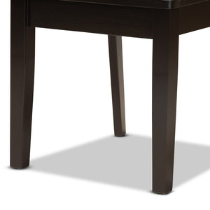 Baxton Studio Baxton Studio Ani 7-Piece Dining Set - Modern Dark Brown Wood Table & Chairs for Stylish Dining Spaces Ani-Dark Brown-7PC Dining Set