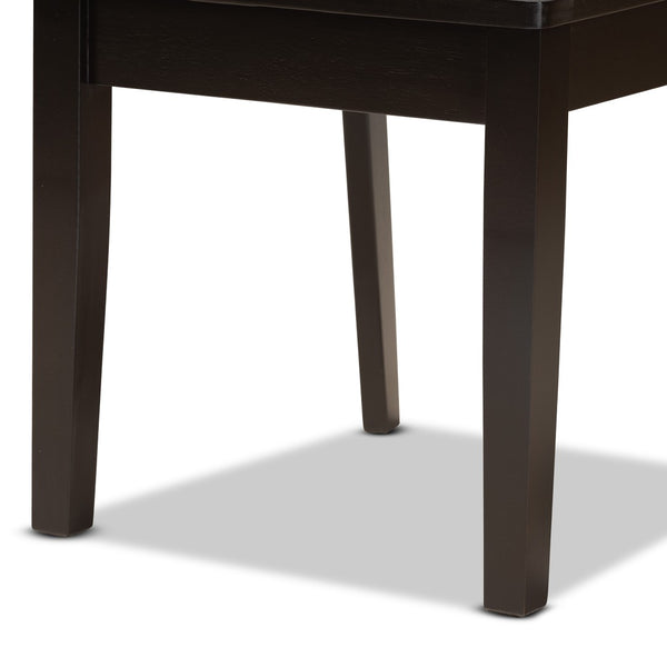 Baxton Studio Baxton Studio Ani 7-Piece Dining Set - Modern Dark Brown Wood Table & Chairs for Stylish Dining Spaces Ani-Dark Brown-7PC Dining Set