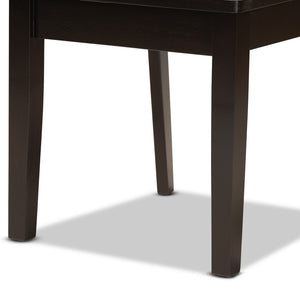 Baxton Studio Baxton Studio Ela 7-Piece Dark Brown Dining Set - Modern Circular Table & Stylish Chairs for Comfort Ela-Dark Brown-7PC Dining Set