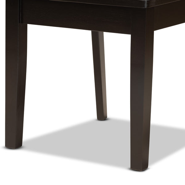 Baxton Studio Baxton Studio Ela 7-Piece Dark Brown Dining Set - Modern Circular Table & Stylish Chairs for Comfort Ela-Dark Brown-7PC Dining Set
