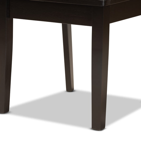 Baxton Studio Baxton Caron Modern 2-Piece Dining Chair Set in Dark Brown Oak - Stylish Comfort for Any Space RH317C-Dark Brown Wood Flat Seat-DC-2PK