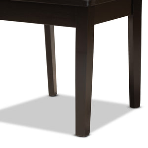 Baxton Studio Baxton Studio Ani 5-Piece Modern Dining Set in Dark Brown - Stylish Table & Unique Chairs for Comfort Ani-Dark Brown-5PC Dining Set