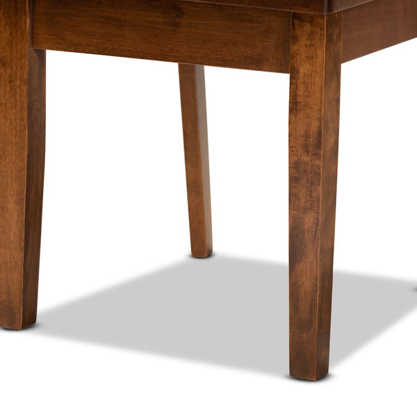 Baxton Studio Baxton Caron Modern Walnut Brown Dining Chair Set - Stylish 2-Piece Design for Elegant Spaces RH317C-Walnut Wood Flat Seat-DC-2PK