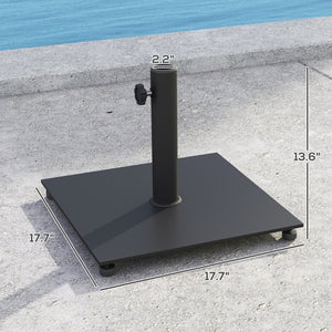 English Elm Easy Fillable Hdpe Square Patio Umbrella Stand Base with Uv Resistant Weatherproof Design Black T3971P427424