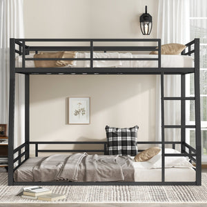 English Elm Metal Full Xl Over Queen Bunk Bed - Space-Saving Design For Teens & Adults, Durable, Noise-Free, No Box Spring! W1580S00141