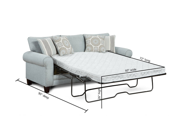 Fusion Grande Mist Versatile Sleep Sofa In Grey With Reversible Cushions & Decorative Pillows For Style Grey Ws,100% Polypropylene 1144 Grande Mist Sleeper