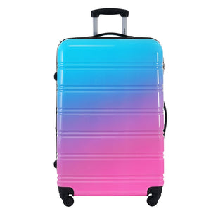 English Elm Hardshell Polycarbonate 3 Piece Luggage Set Spinner Wheels Tsa Lock Expandable Travel Blue+Red N732P184448W