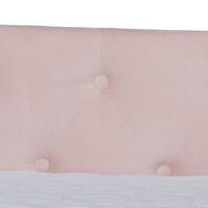 Baxton Studio Baxton Studio Larkin Modern Pink Velvet Daybed with Trundle - Stylish, Space-Saving Comfort Solution! CF9227-Pink Velvet Velvet-Daybed-F/T