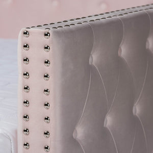 Baxton Studio Baxton Studio Larkin Modern Pink Velvet Daybed with Trundle - Stylish, Space-Saving Comfort Solution! CF9227-Pink Velvet Velvet-Daybed-F/T