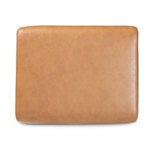 Baxton Studio Baxton Studio Bianca Mid-Century Ottoman – Elegant Walnut Frame & Tan Faux Leather for Modern Spaces Bianca-Tan/Walnut Brown-Otto