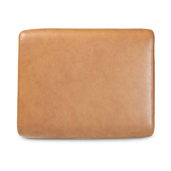 Baxton Studio Baxton Studio Bianca Mid-Century Ottoman – Elegant Walnut Frame & Tan Faux Leather for Modern Spaces Bianca-Tan/Walnut Brown-Otto