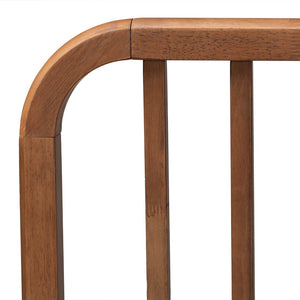 Baxton Studio Baxton Neilan Modern Walnut Brown Platform Bed with Slatted Headboard - Stylish & Durable Design MG0058-Walnut-Full