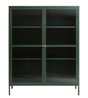 IDEAZ 1149UFAFir Green Steel Short Display Cabinet Green & Golden 1149UFA