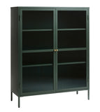 IDEAZ 1149UFAFir Green Steel Short Display Cabinet Green & Golden 1149UFA