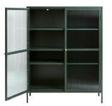 IDEAZ 1149UFAFir Green Steel Short Display Cabinet Green & Golden 1149UFA