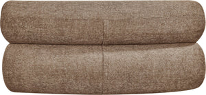 Meridian Furniture Bale Armless Modular Lounge Chair with Cross-hatched Brown Chenille Upholstery 114Brown-C