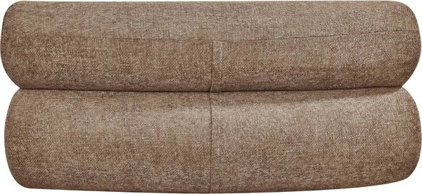 Meridian Furniture Bale Armless Modular Lounge Chair with Cross-hatched Brown Chenille Upholstery 114Brown-C