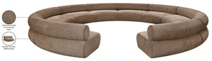 Meridian Furniture Bale Modular Sectional Sofa Soft Chenille Upholstery for Contemporary Living Rooms 10 pc. 202"W x 196"D 114Brown-S10A